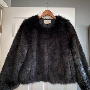 Banana republic, cropped, faux fur jacket